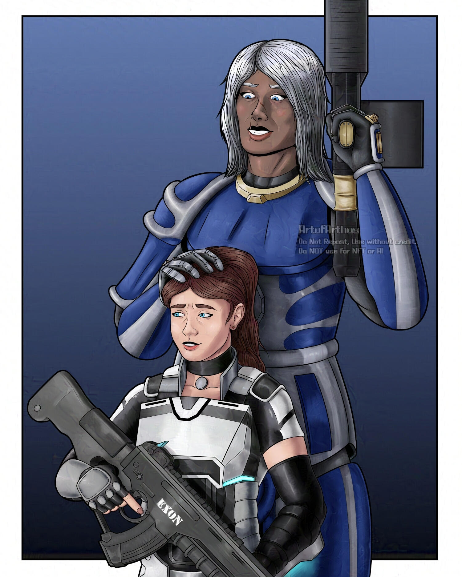 Luca (OC, tall one) X Dawn (Selaco, shorter one) Crossover