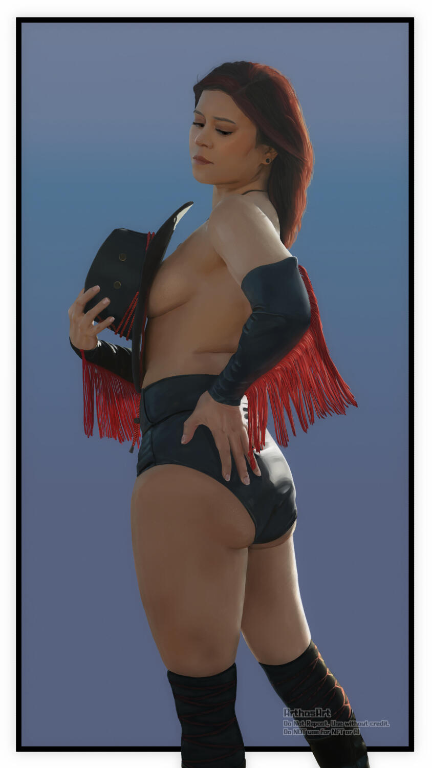 Rena, this time featured in realism art