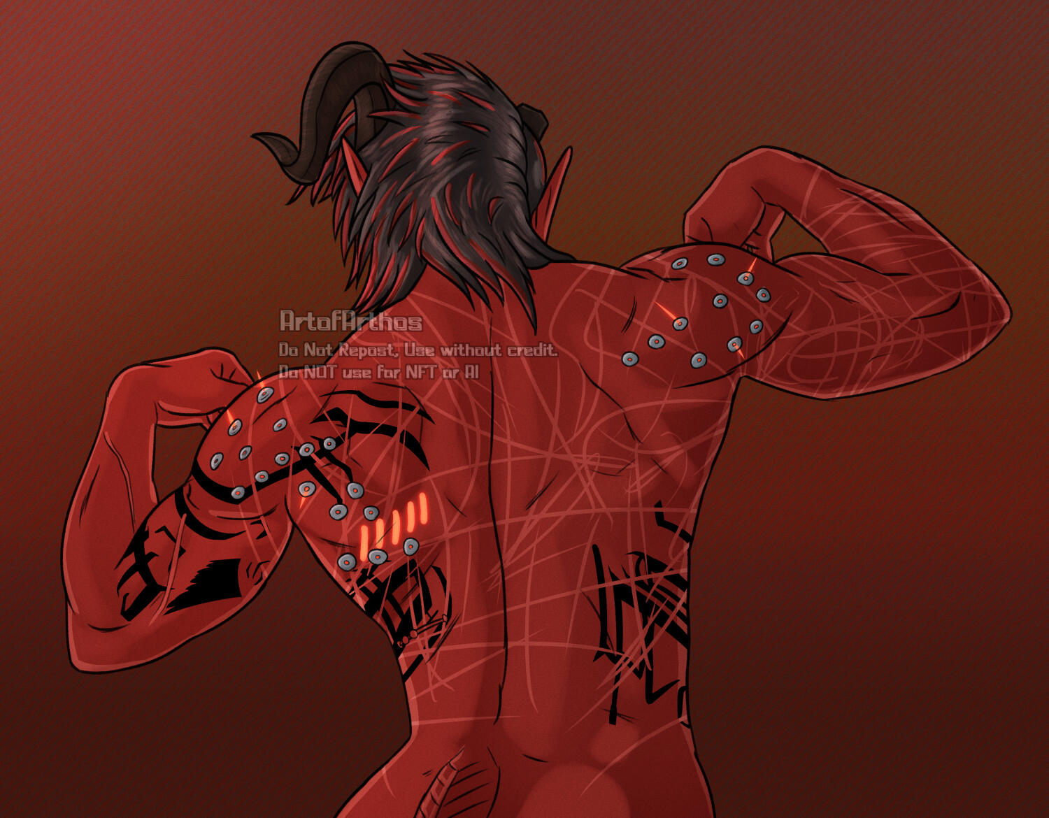Karlach Showing Off Her Back Muscles